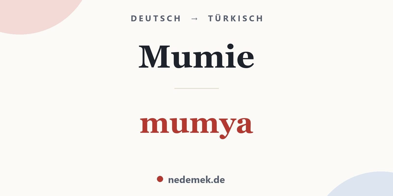 Mumie auf Türkisch: mumya