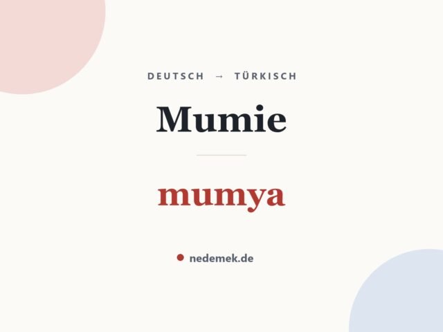 Mumie auf Türkisch: mumya