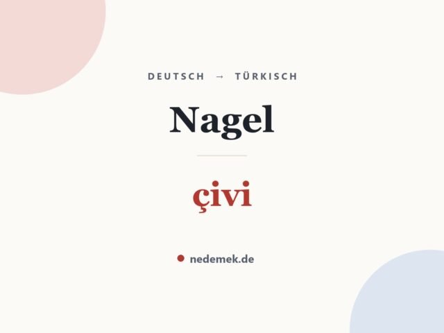Nagel auf Türkisch: çivi