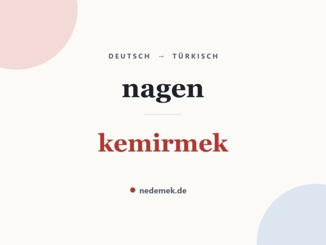 nagen auf Türkisch: kemirmek