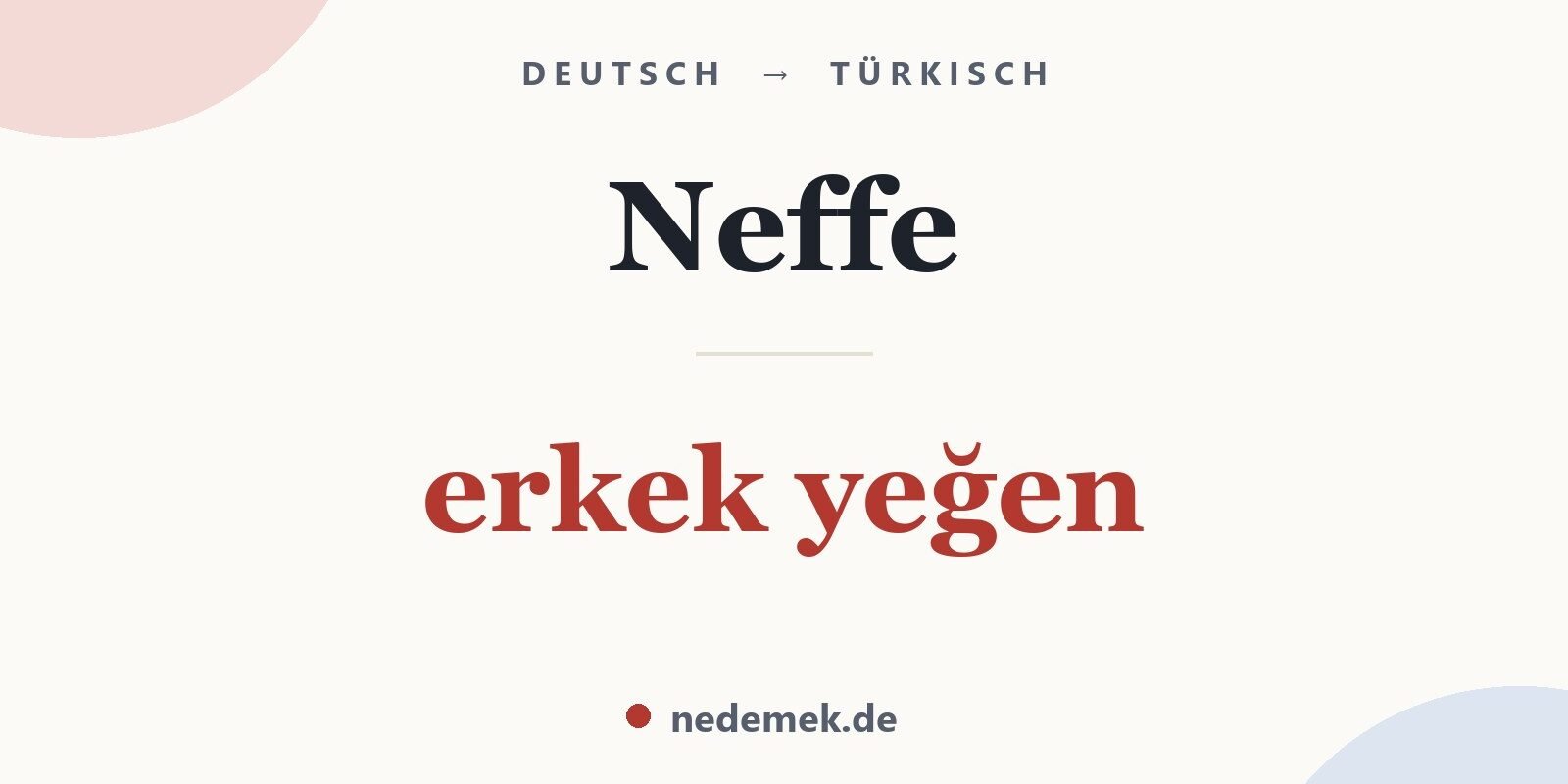 Neffe auf Türkisch: erkek yeğen