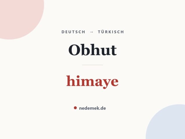 Obhut auf Türkisch: himaye
