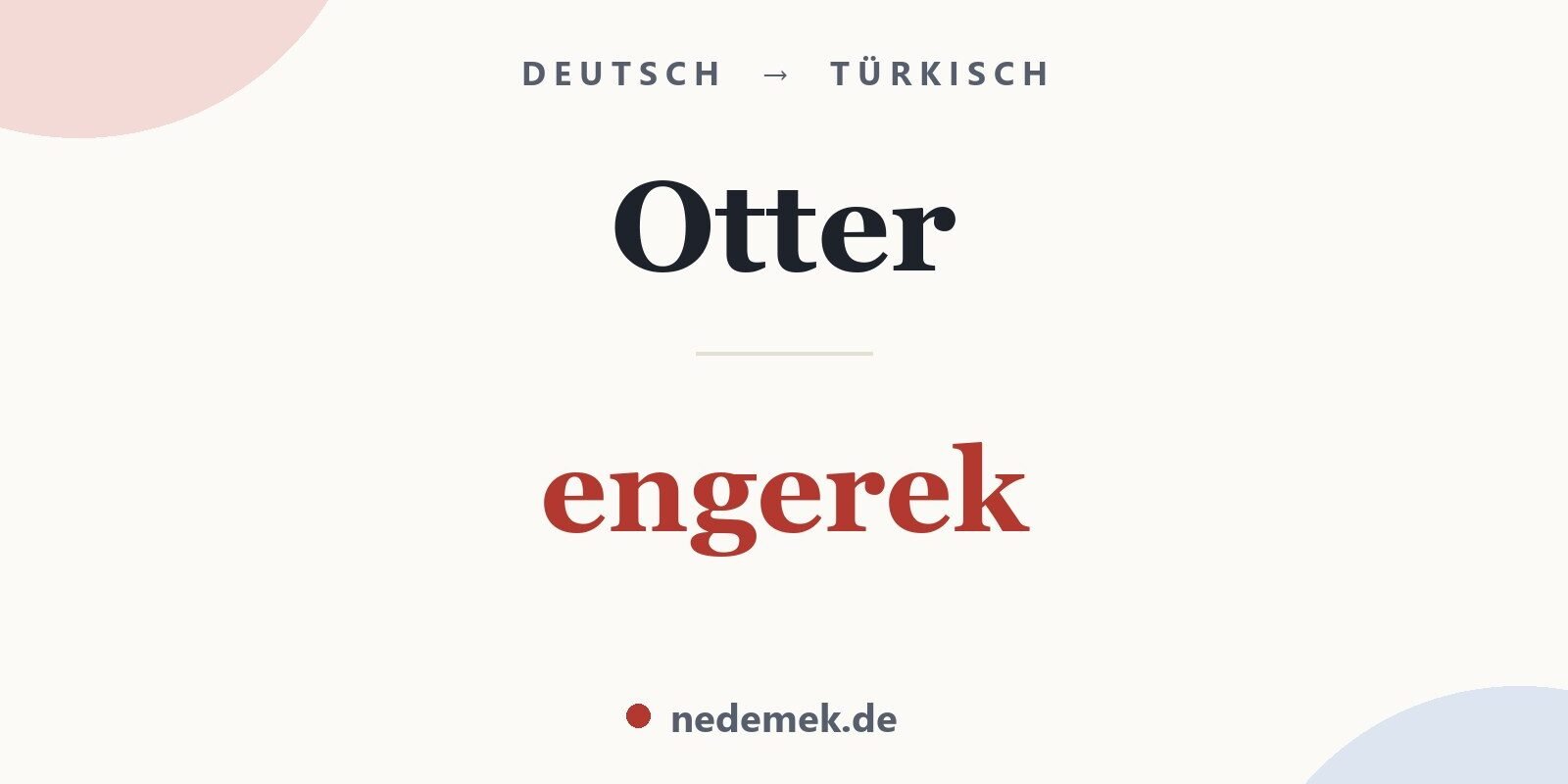 Otter auf Türkisch: engerek