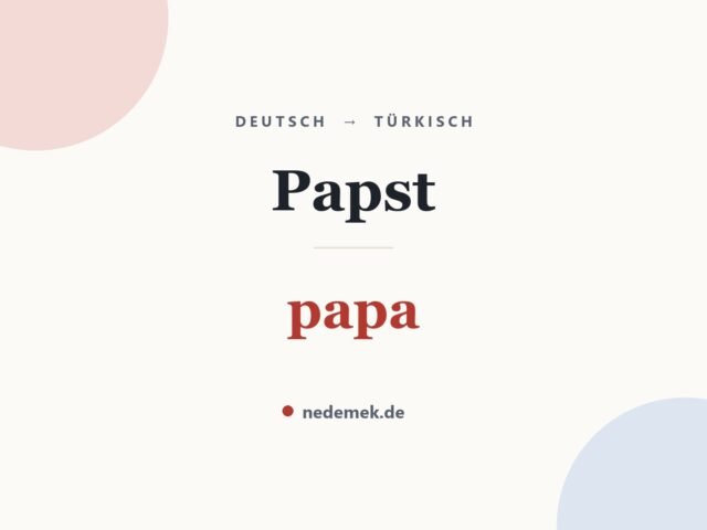 Papst auf Türkisch: papa