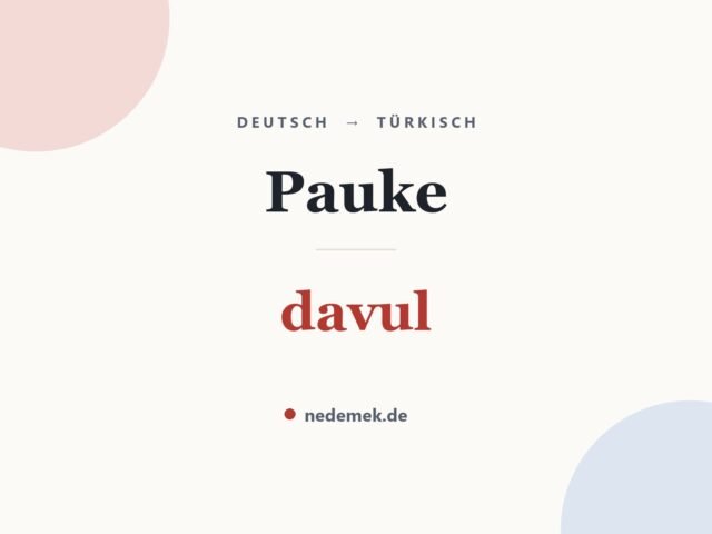 Pauke auf Türkisch: davul