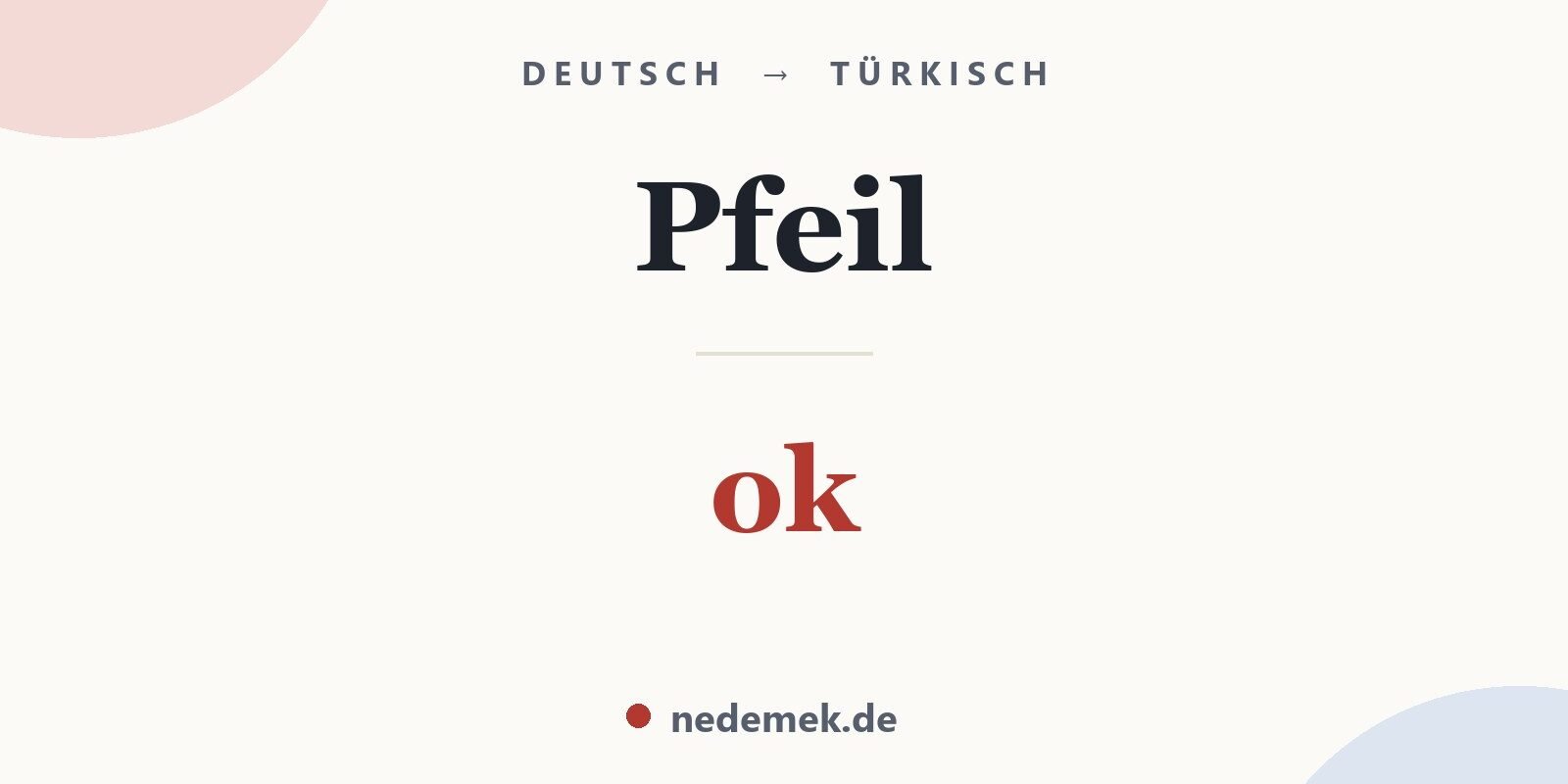 Pfeil auf Türkisch: ok