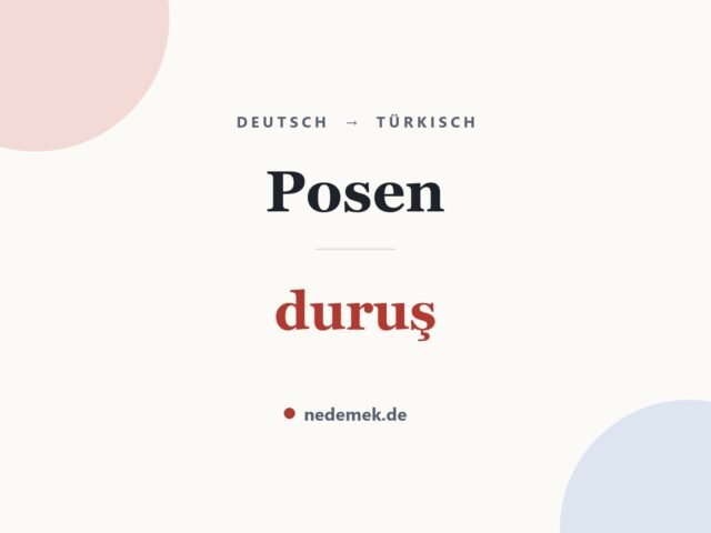 Posen auf Türkisch: duruş
