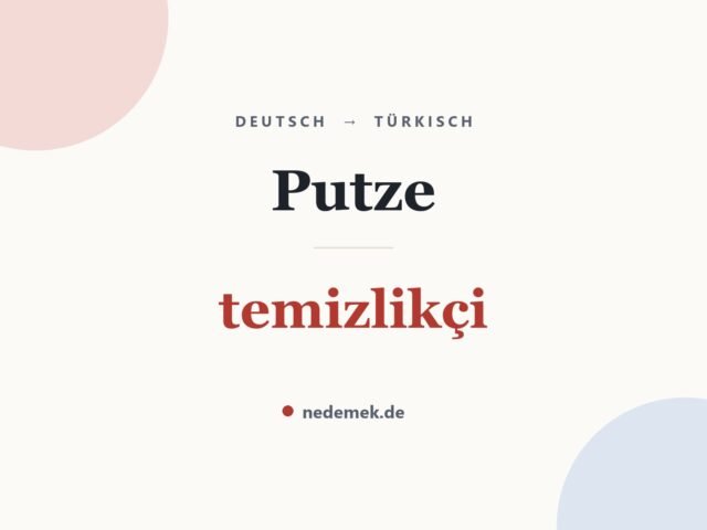 Putze auf Türkisch: temizlikçi