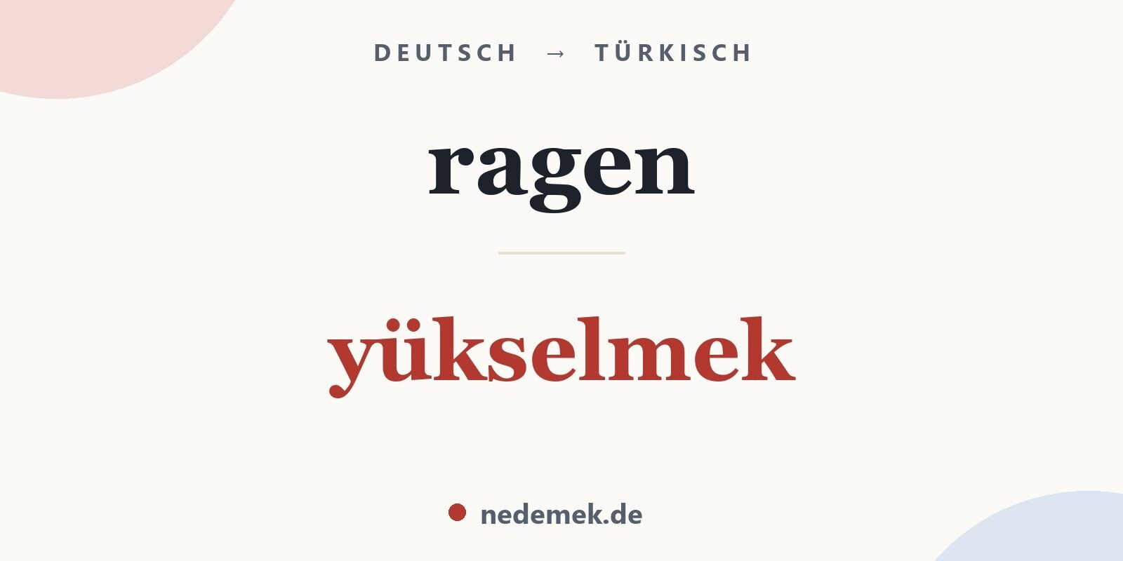 ragen auf Türkisch: yükselmek