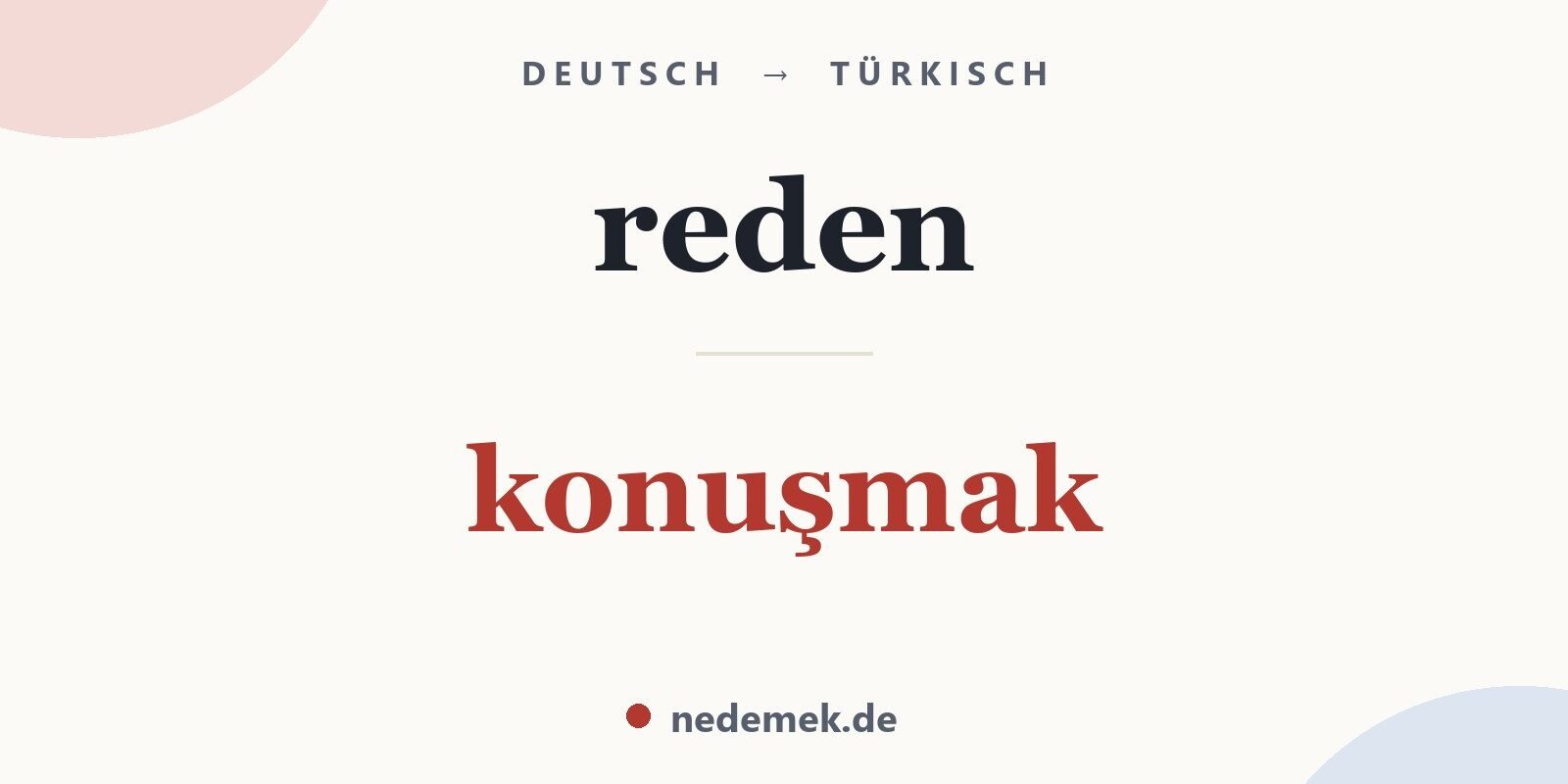reden auf Türkisch: konuşmak
