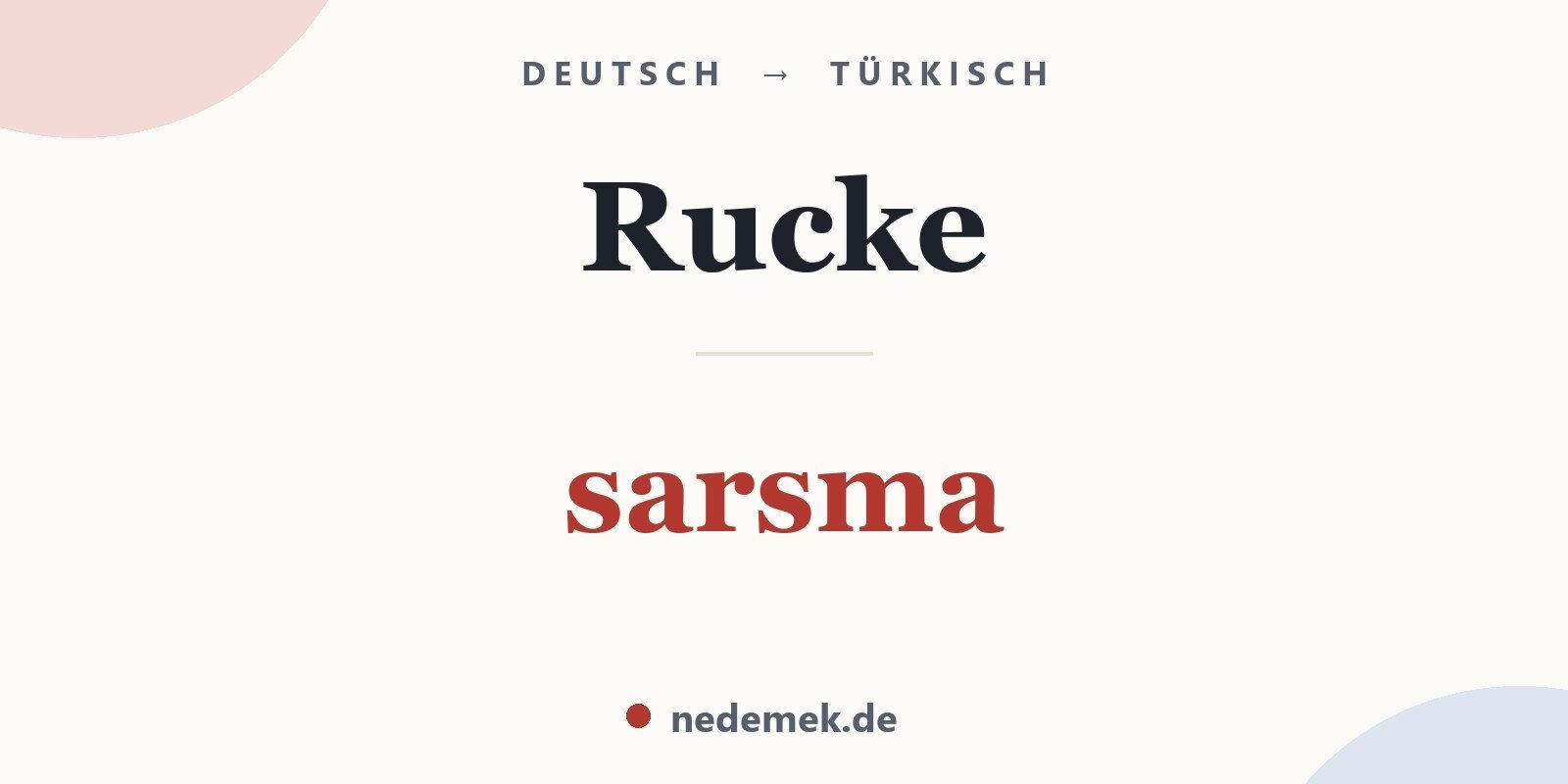 Rucke auf Türkisch: sarsma