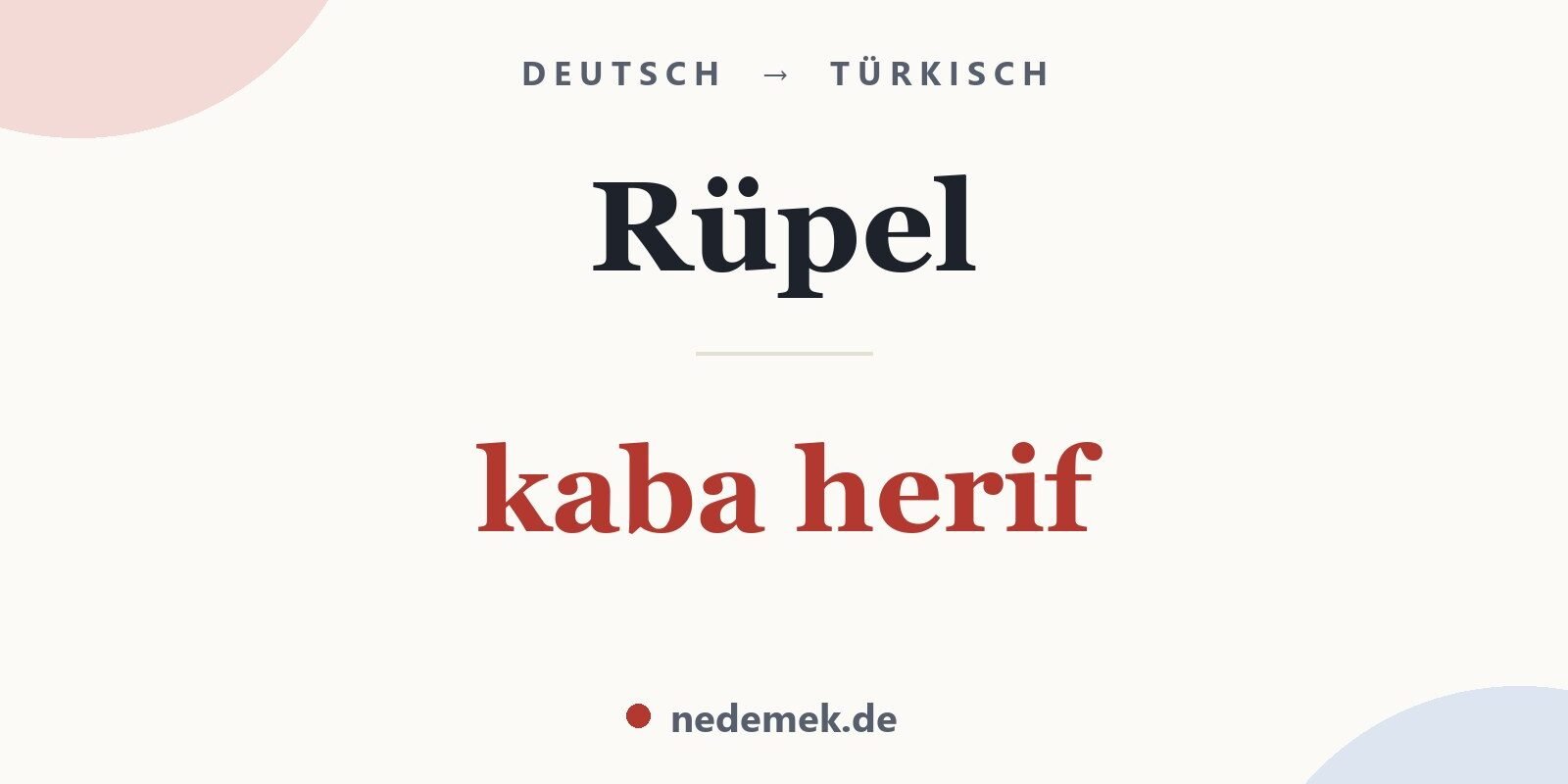 Rüpel auf Türkisch: kaba herif