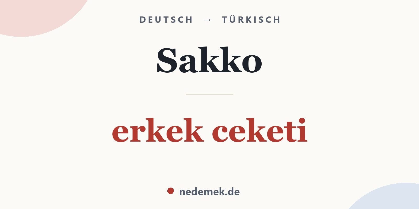 Sakko auf Türkisch: erkek ceketi