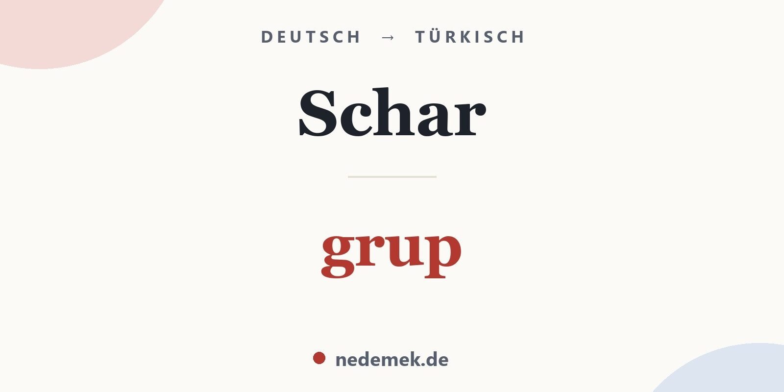 Schar auf Türkisch: grup