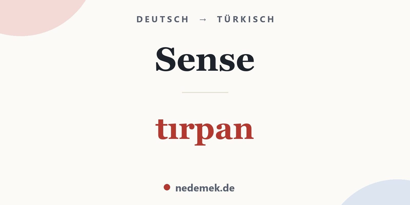 Sense auf Türkisch: tırpan