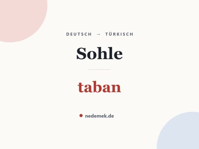 Sohle auf Türkisch: taban