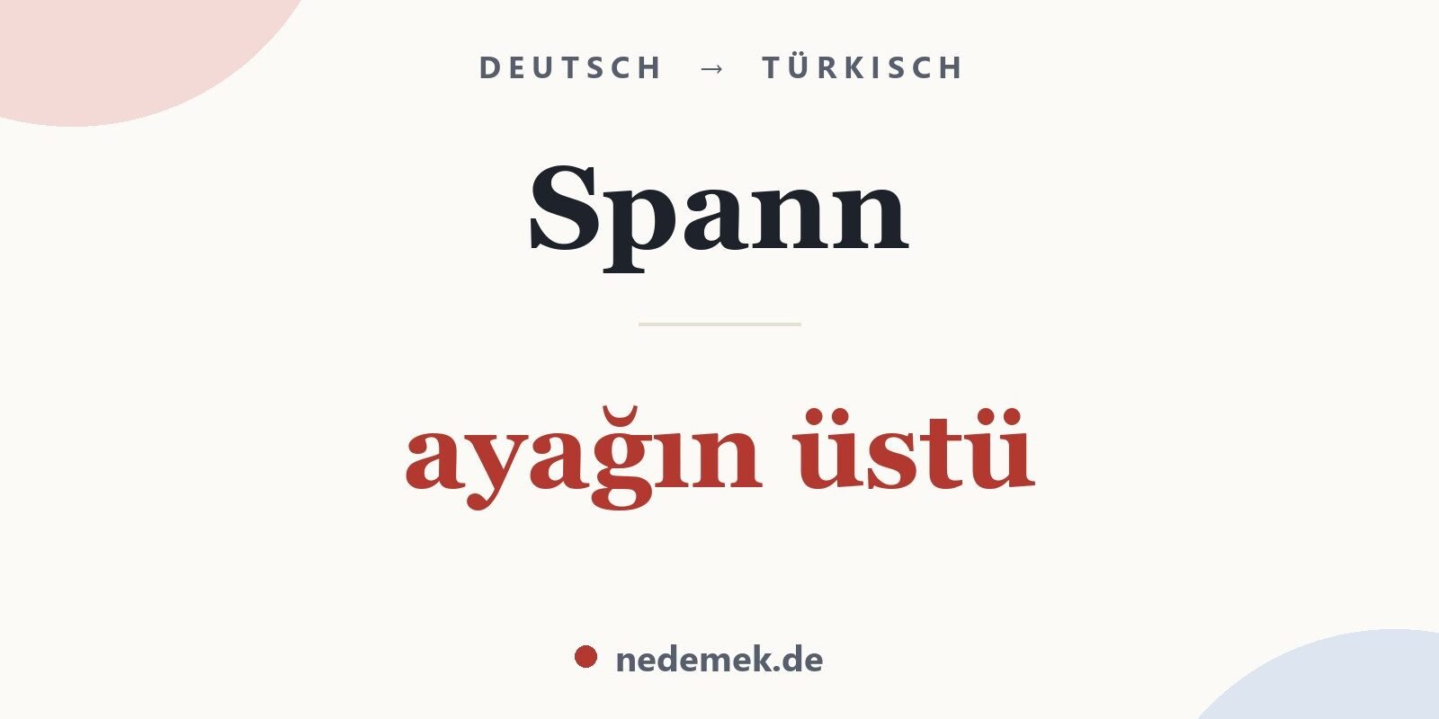 Spann auf Türkisch: ayağın üstü