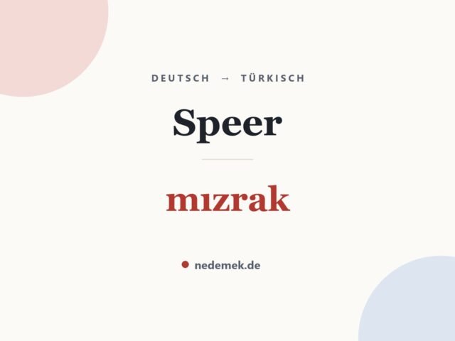Speer auf Türkisch: mızrak