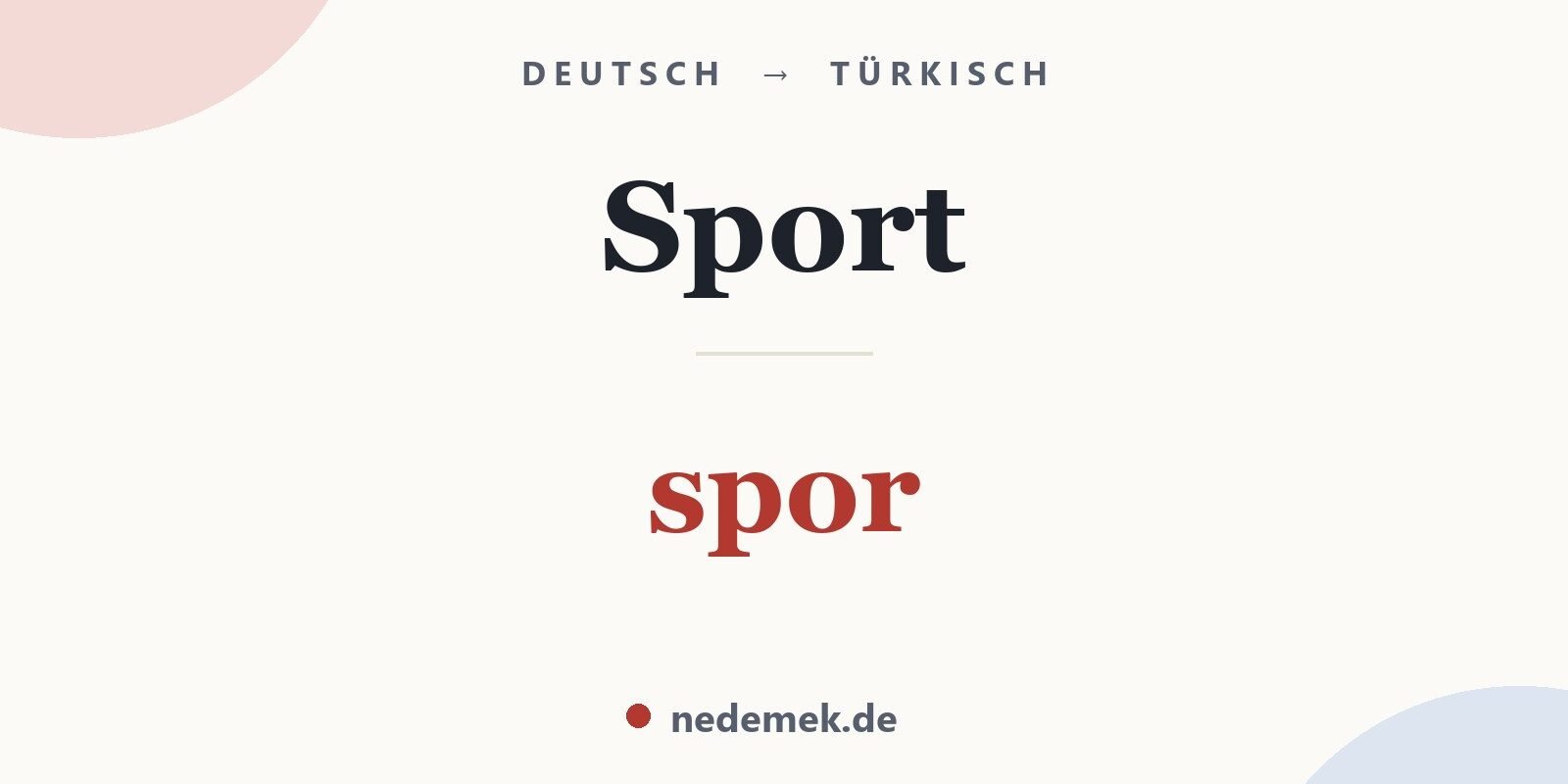 Sport auf Türkisch: spor
