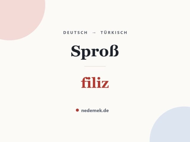 Sproß auf Türkisch: filiz