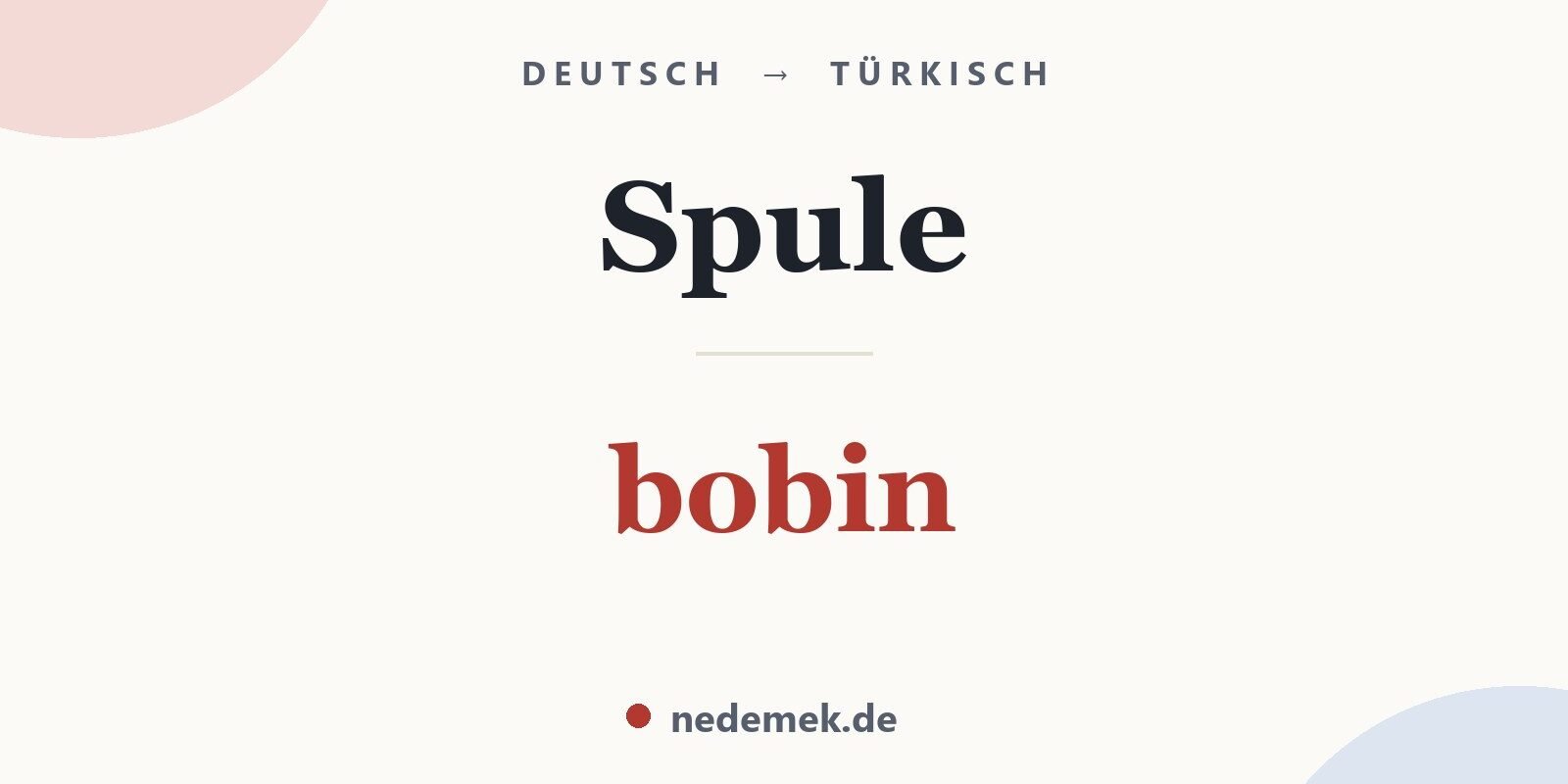 Spule auf Türkisch: bobin