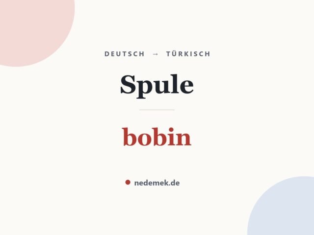Spule auf Türkisch: bobin
