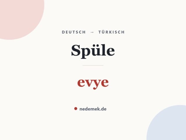 Spüle auf Türkisch: evye