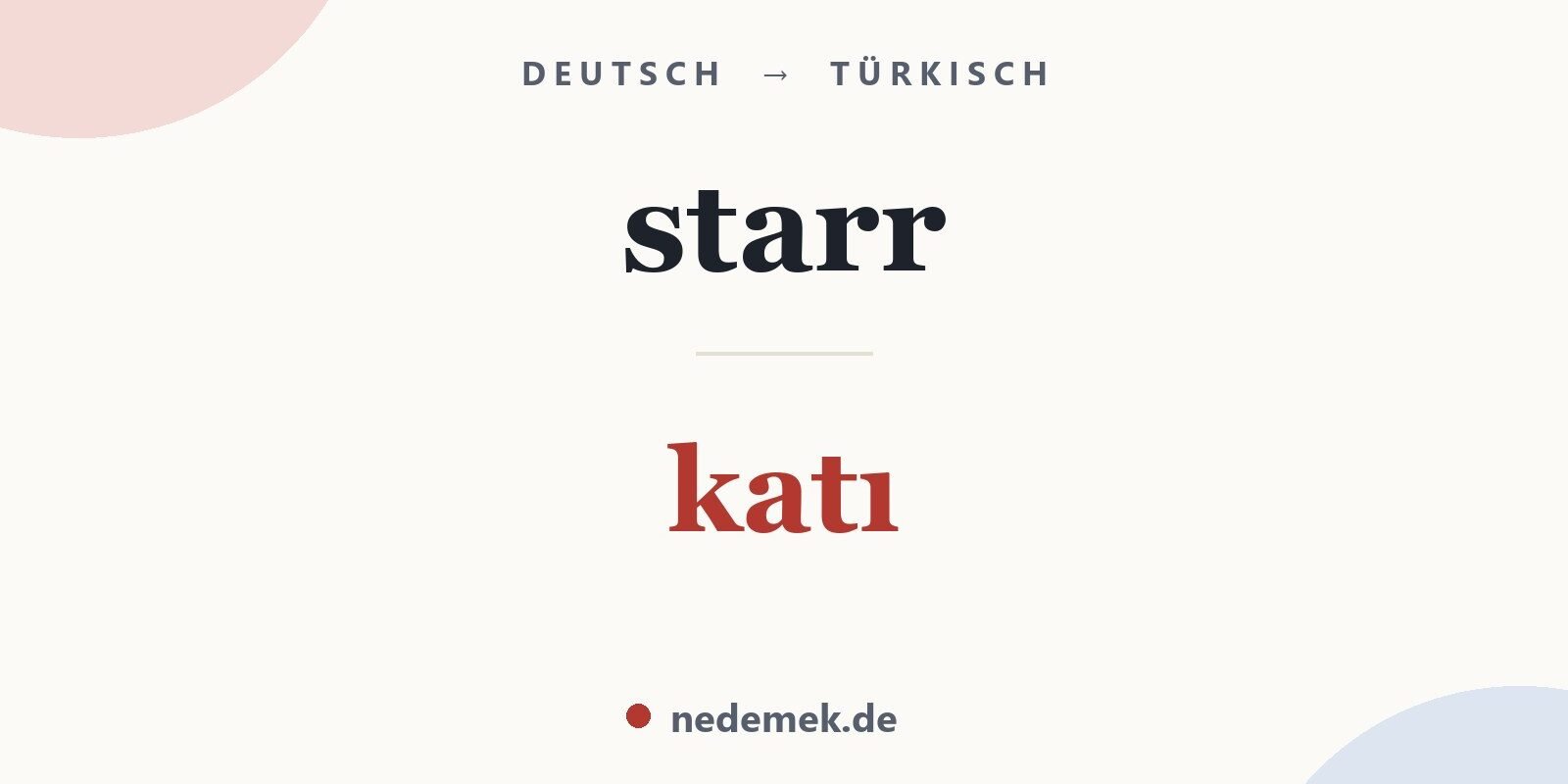 starr auf Türkisch: katı