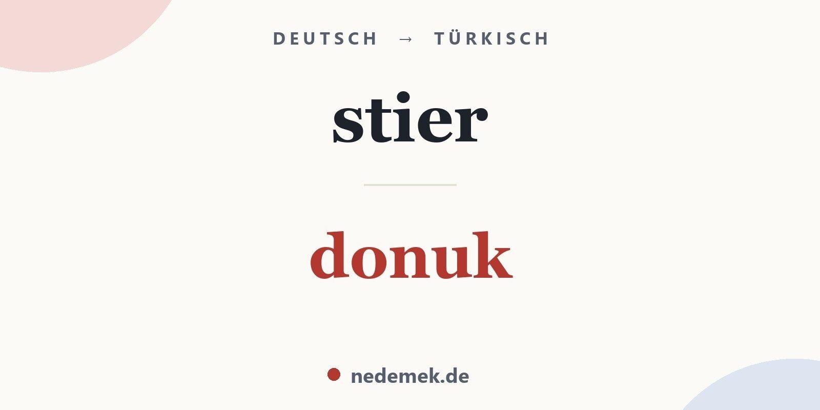 stier auf Türkisch: donuk
