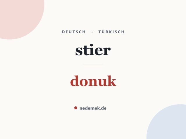 stier auf Türkisch: donuk