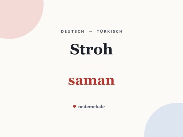 Stroh auf Türkisch: saman