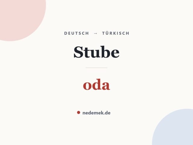Stube auf Türkisch: oda