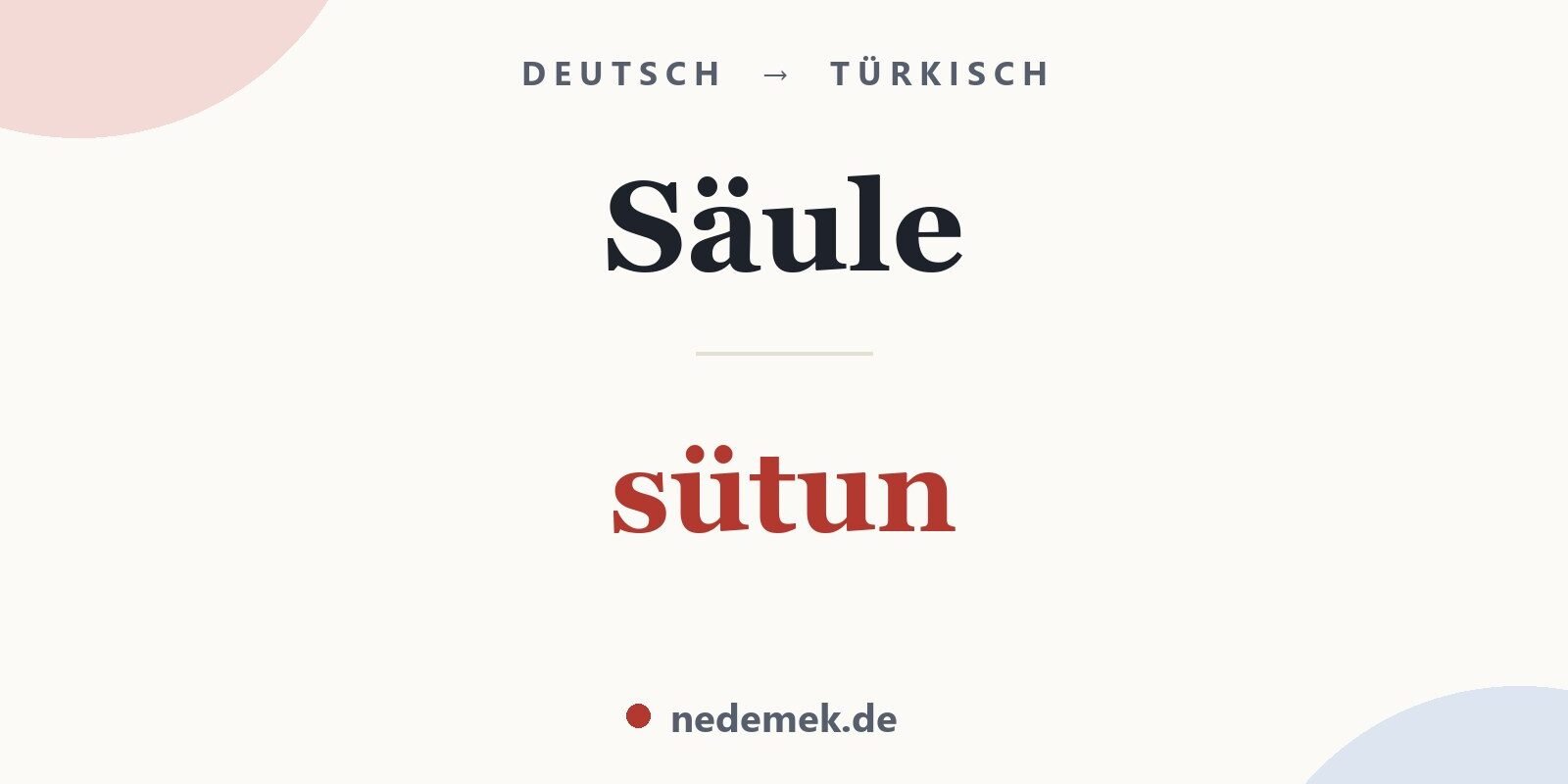 Säule auf Türkisch: sütun