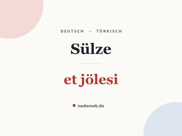 Sülze auf Türkisch: et jölesi