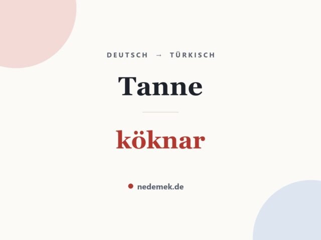 Tanne auf Türkisch: köknar