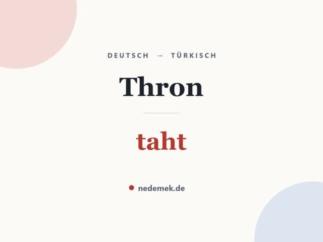 Thron auf Türkisch: taht