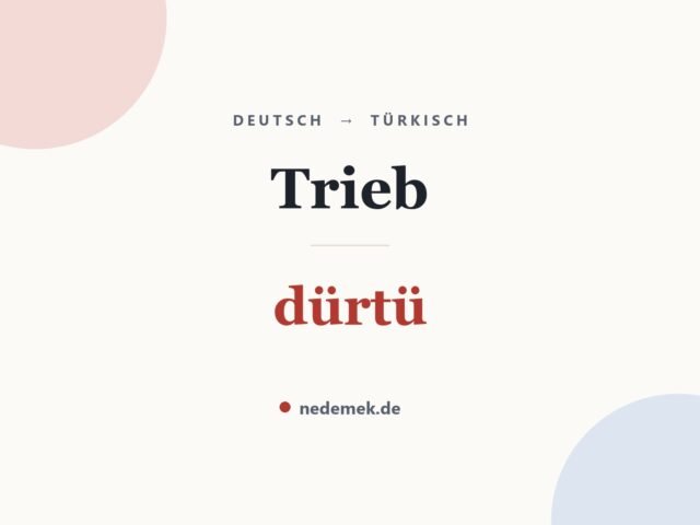 Trieb auf Türkisch: dürtü