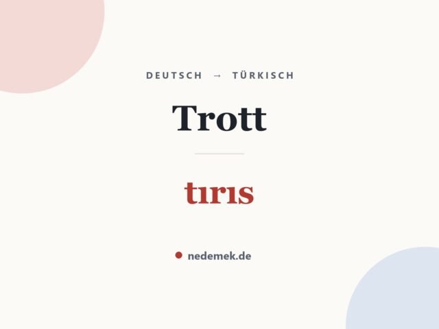 Trott auf Türkisch: tırıs