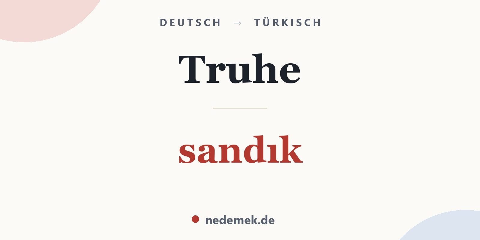 Truhe auf Türkisch: sandık