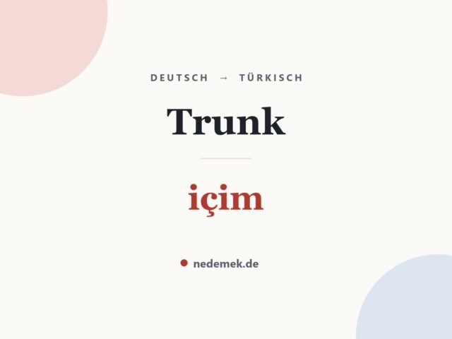 Trunk auf Türkisch: içim