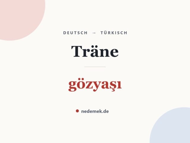 Träne auf Türkisch: gözyaşı