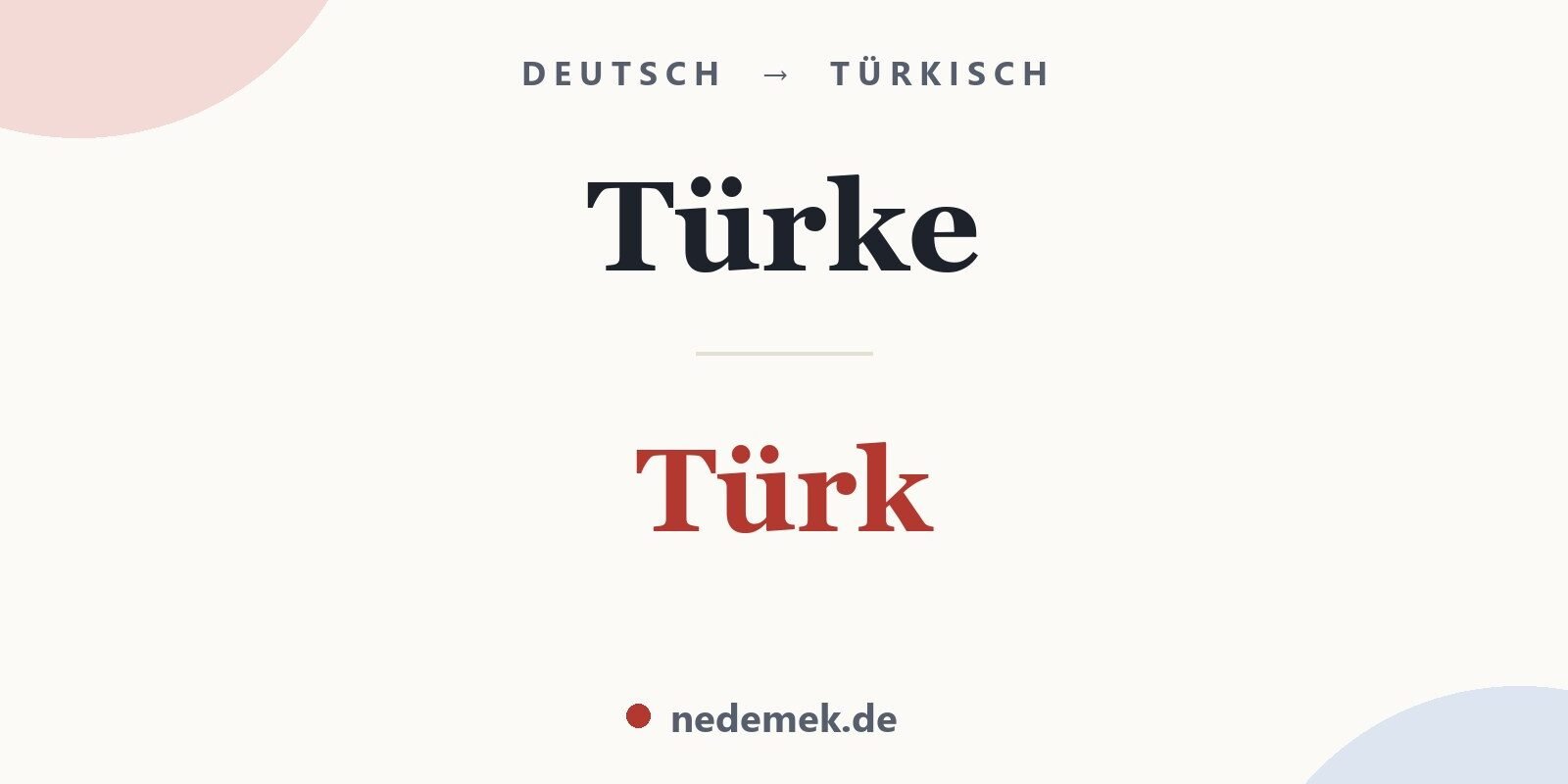 Türke auf Türkisch: Türk