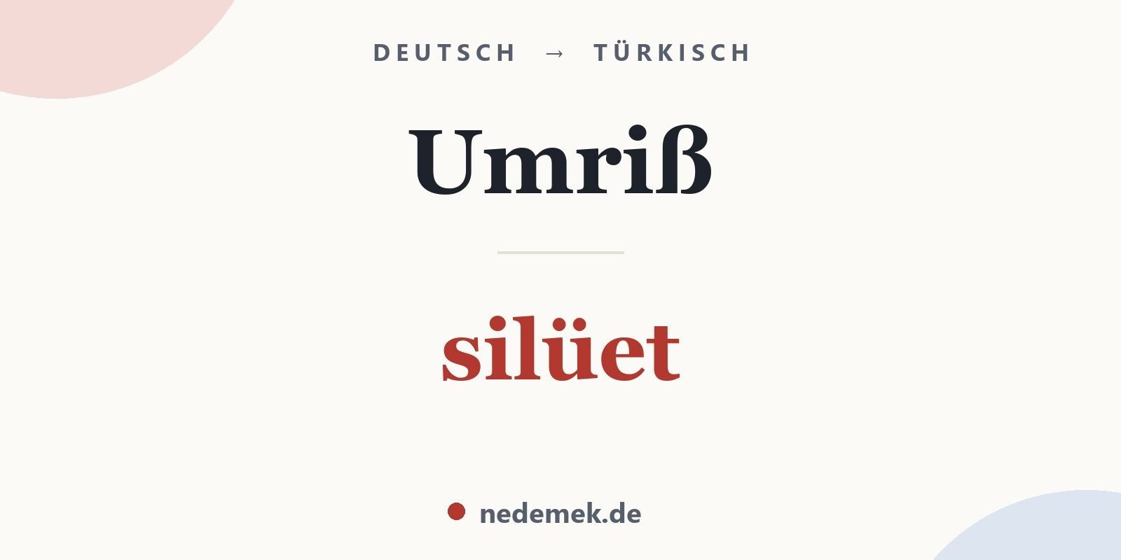 Umriß auf Türkisch: silüet