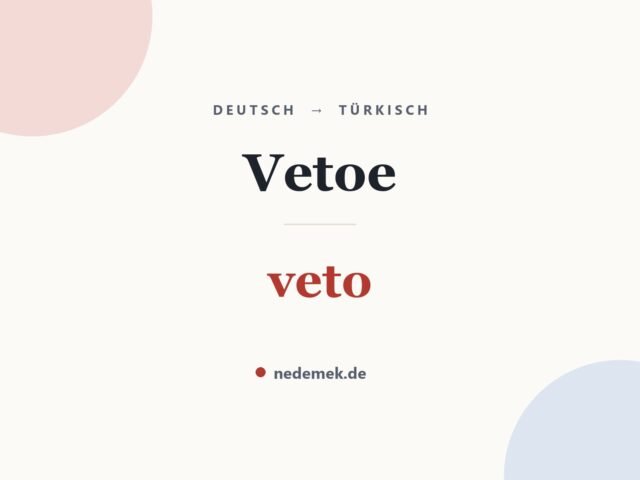 Vetoe auf Türkisch: veto