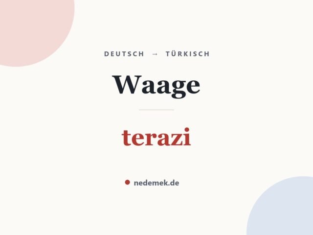 Waage auf Türkisch: terazi