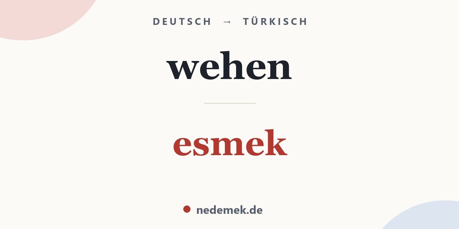 wehen auf Türkisch: esmek