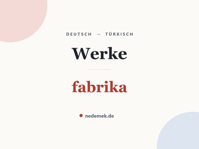 Werke auf Türkisch: fabrika