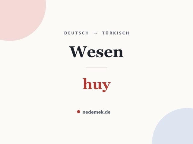 Wesen auf Türkisch: huy