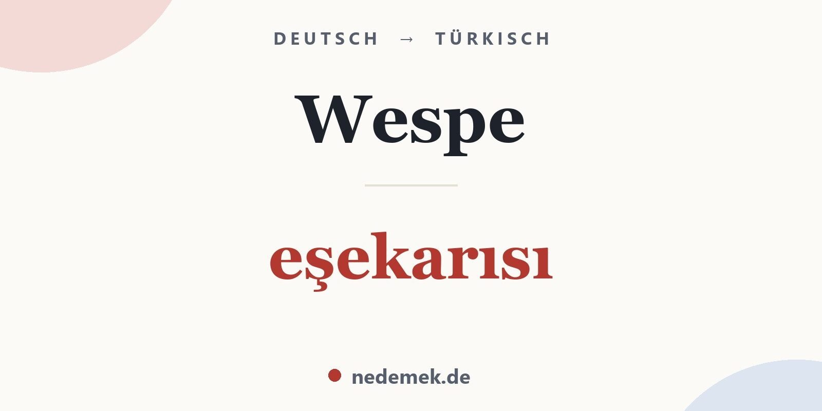 Wespe auf Türkisch: eşekarısı