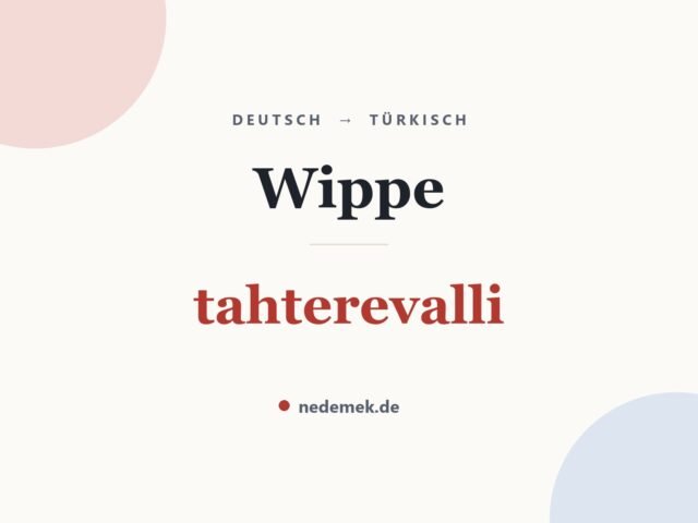 Wippe auf Türkisch: tahterevalli